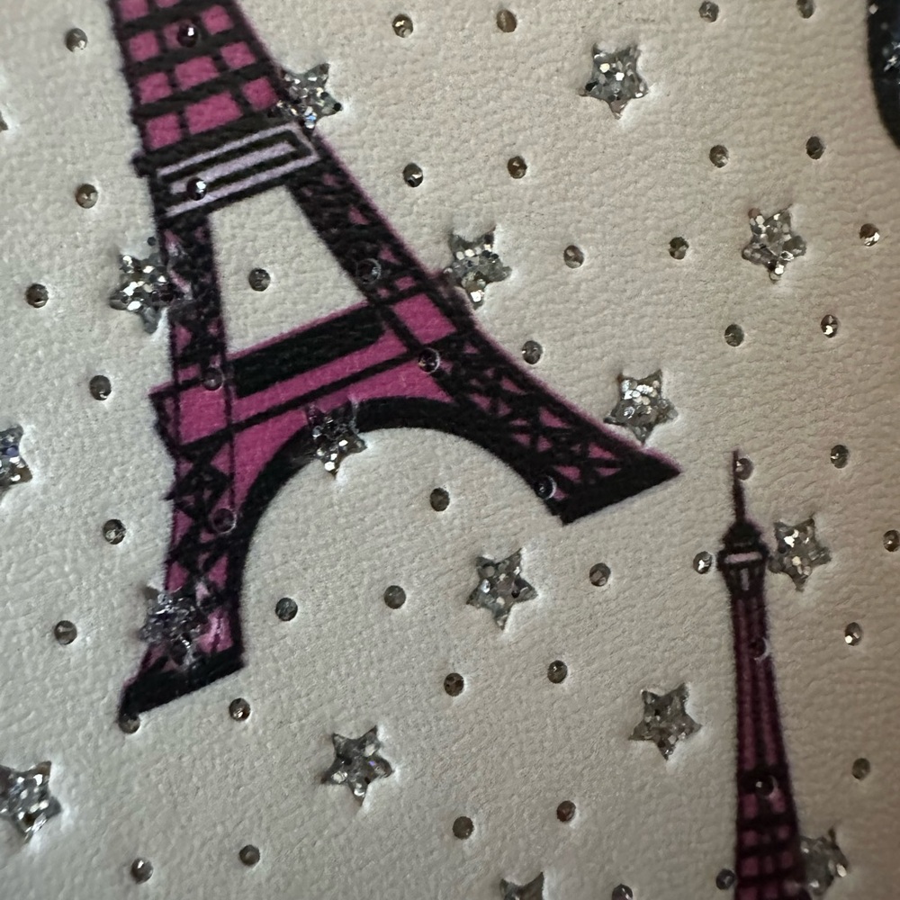 Blush‎ Kiss Chic Bonjour Parisian  Women's Clutch With 2 zipper Compartments New - Picture 11 of 16